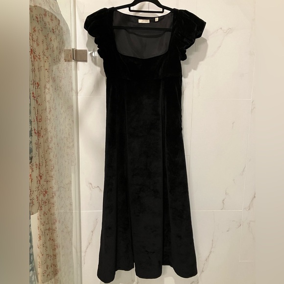 Doen Heirloom Celestine Dress in Black Velvet Size S Small - Picture 13 of 16
